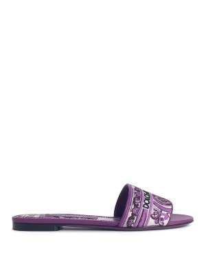 DOLCE & GABBANA: Loafers & Slippers - Slipper With Majolica Embroidery