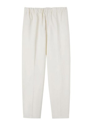JIL SANDER: Trousers Shorts - Tapered White Double Trousers