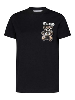 MOSCHINO: t-shirts - Teddy Bear Black   T-Shirt