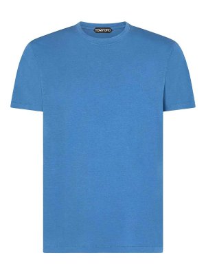 TOMFORD クルTシャツ JCS004JMT002S23 HB056GLASSBLUE LYOCELL COTTON CREW T-SHIRT | Tom Ford Fashion