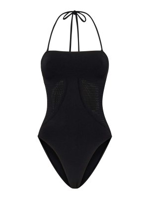 WOLFORD: one-piece - Black Seamless One-Piece Swimsuit