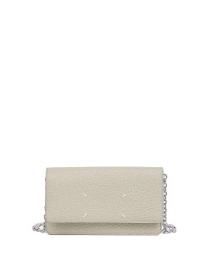 Maison Margiela: wallets & purses - Leather Four Stitches Rectangular Wallet