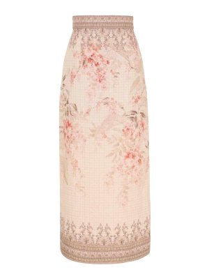 ZIMMERMANN: Faldas media pierna y semilargas - Falda Semilarga - Rojo Claro