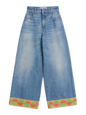 クロエ ブーツカットジーンズ ブルー Chloé デニム製ハイライズ ブーツカットジーンズ | Chloé JP