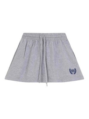 ミニスカート THOM BROWNE SS25 (FGC402V 06146035) Plain Weave 4 Bar Mini Pleated Skirt | Thom Browne