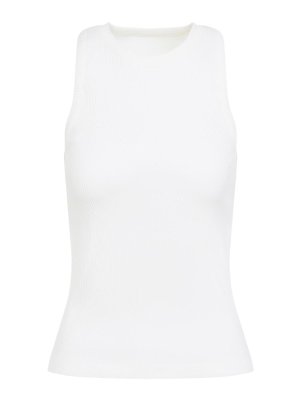 Tシャツ・カットソー ALEXANDER MCQUEEN White Stretch Cotton Tank Top Alexander Mcqueen White Stretch Cotton Tank Top In