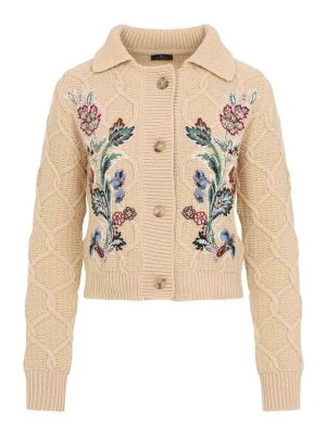 ETRO: Cardigans - Cardigan - Beige