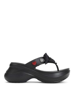 Alexander Wang Nia Ballchain Flat Sandals - Black | 30325S005001
