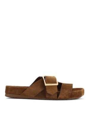 LOEWE: sandals - EASE BULCO SLIDE SANDALS