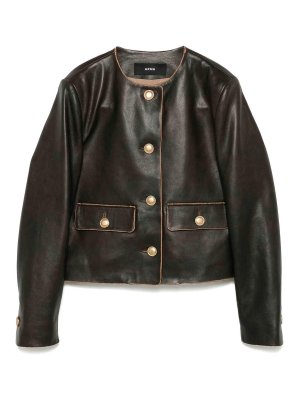 ARMA: Vestes en cuir - Blouson En Cuir - Marron