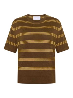 EMERSON RENALDI: crew necks - Cropped Short-Sleeve Sweater