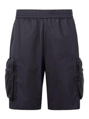 MONCLER: Shorts - Shorts - Azul Oscuro