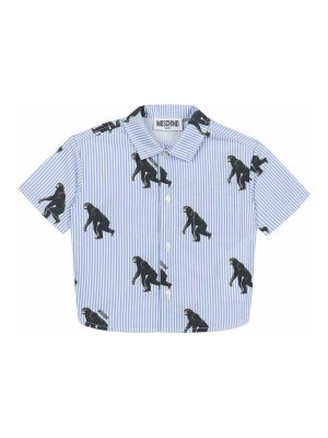 Moschino Kids: shirts - Righe poppeline shirt