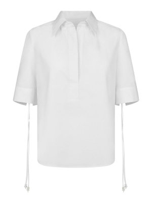 DONDUP: shirts - White shirt Mezze Sleeves