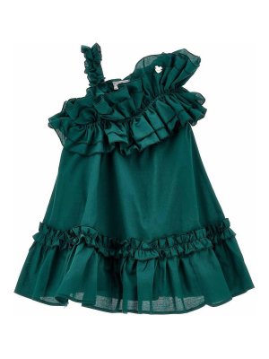 MONNALISA: ニーレングスドレス - 膝丈ドレス - 緑