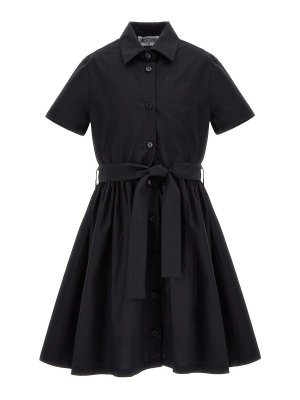 Moschino Kids: Robe longueur genou - Robe Au Genou - Noir