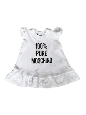 Moschino Kids: Robe longueur genou - Robe Au Genou - Blanc