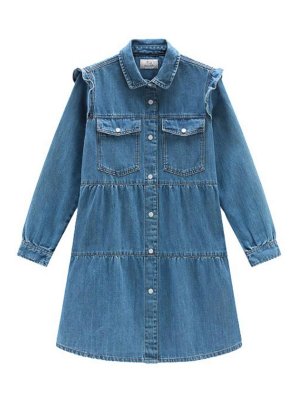 WOOLRICH: knee length dresses - Denim dress