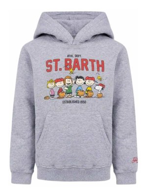 MC2 SAINT BARTH: Sweatshirts & Sweaters - Boy Hooded Fleece Sweaterpeanuts Sb Athl 15Ml