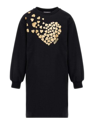 Moschino Kids: Robe longueur genou - Robe Au Genou - Noir