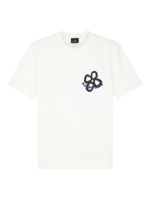 PAUL SMITH: t-shirts - Mens Reg Fit Ss Tshirt Happy Flower