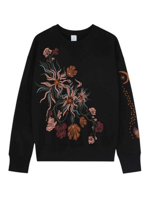 PAUL SMITH: Sweatshirts & Sweaters - Women's black sweatshirt with embroidery