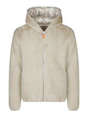 Save The Duck: casual jackets - Ec0-pelliccia hooded jacket