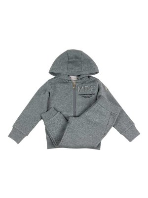 MONCLER JR: Suéteres con cuello pico - Suéter Cuello Redondo - Gris