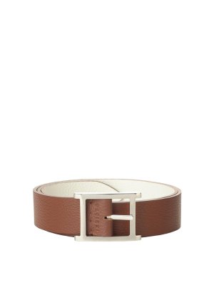 ORCIANI: belts - Reversible belt white-white leather
