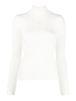 Courreges: crew necks - Ribbed Knit