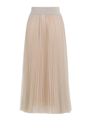 スカート PAROSH Women Mid Skirts GILD D621510038 Beige P.A.R.O.S.H. Gild Skirt - Beige - Women | D621510GILD038