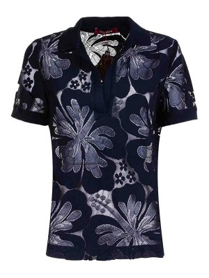 MAX MARA STUDIO: t-shirts - Pizzo in flower design t-shirt