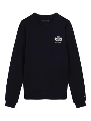 TOMMY HILFIGER: Felpe e maglie - Felpa Girocollo Blu Navy