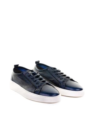 BARRETT: trainers - Blue leather sneaker