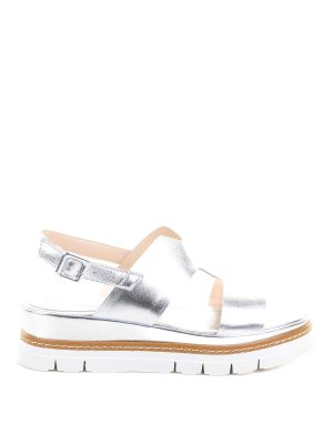 LUCA GROSSI: sandals - Silver leather sandal