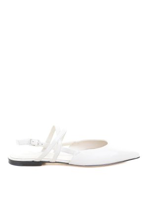 POMME D'OR: flat shoes - Pomme Dor Chanel Slingback Flat Bianca
