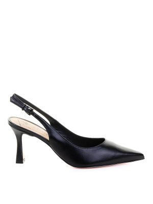 ROBERTO FESTA: court shoes - Dcollet Slingback in Nero Punta Nappa