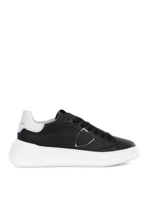 PHILIPPE MODEL: trainers - Sneaker Tres Temple Low Donna Nera