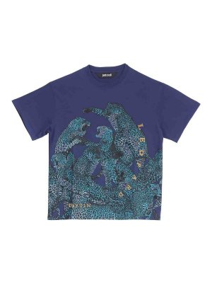 JUST CAVALLI: Tシャツ - Tシャツ - ブルー