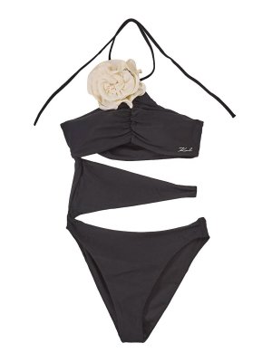 KARL LAGERFELD: one-piece - Karl Dna Flower Swimsuit