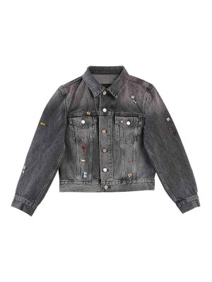 MARC JACOBS: leather jacket - Charm Shrunken Trucker