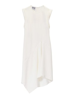 MOSCHINO JEANS: knee length dresses - Asymmetrical shutted dress