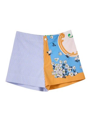 MOSCHINO JEANS: Trousers Shorts - Short pants Foulard printing