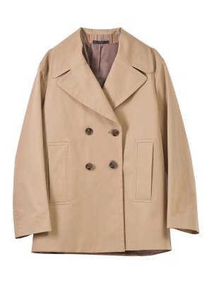 PAUL SMITH: cappotti corti - Doppiopetto In Twill Di Cotone