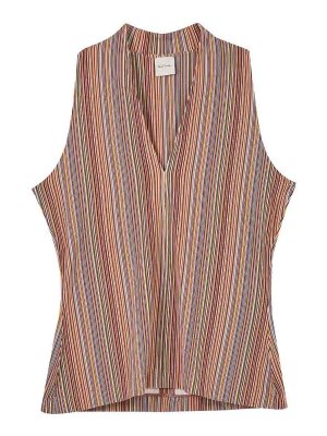 PAUL SMITH: Tops & Tank tops - Top Smanicato Multiriga Ps