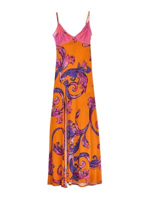 VERSACE JEANS: evening dresses - Long baroque dress