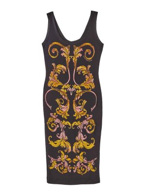 VERSACE JEANS: knee length dresses - Baroque organs dress