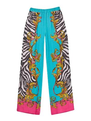 VERSACE JEANS: pantaloni casual - Pantalone Zebra Barocco