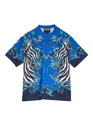 VERSACE JEANS: t-shirts - Baroque zebra t-shirt
