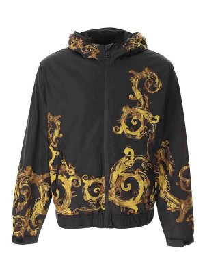 VERSACE JEANS: casual jackets - Placed Print Jacket